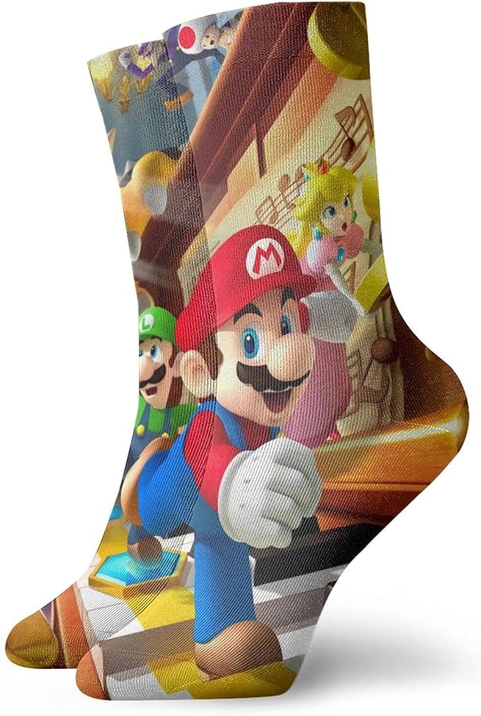 Cartoon Game Super Mario Socks Girls Boys Sports Socks Non Slip