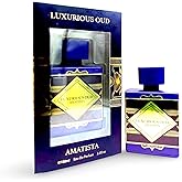 Secret Plus LUXURIOUS OUD AMATISTA Eau de Parfum, Amber Floral Fragrance with Oud Notes, 3.4 Fl Oz