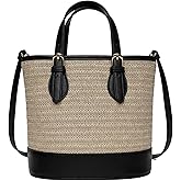 Trendy Women’s Straw Bucket Bag Straw Crossbody Bags For Women Summer Beach Clutch Travel Top-handle Shoulder Purse 2026