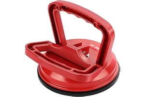 MAXPOWER Glass Suction Cup, Aluminum Vacuum Suction Cup Lifter for Replace Windshield Tile Marble Floor, 110 Lbs Load Capacity, 4.7" Suction Pad