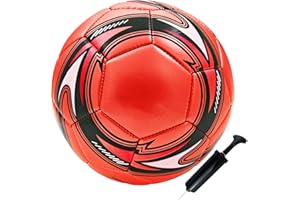 ABAJI Soccer Ball Size 3,4,5 PU Surface Tight Weaved Vivid Color with Pump and Needle Suitable for Training Practice or Gift
