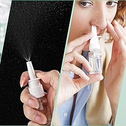 Piriuuo 6 Pcs Clear Nasal Spray Bottles, 10ml Empty