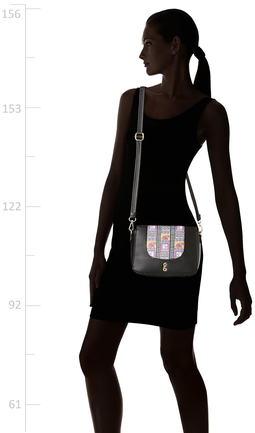 global desi fashion women's satchel (black) ()