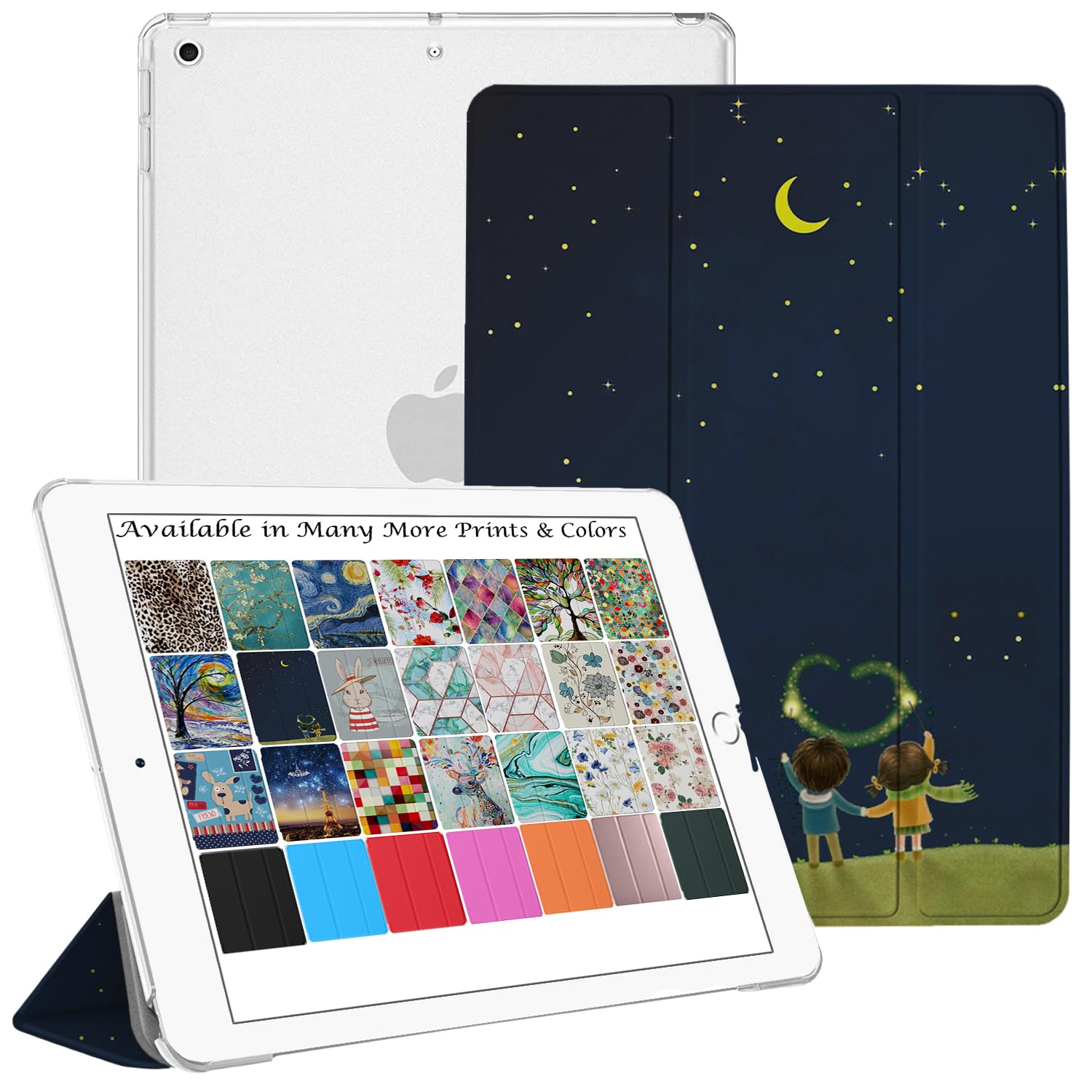 DuraSafe Cases for iPad Air 1st Gen 9.7 inch PC Case A1474 MD785B/A MD788B/A MD788CH/A A1475 MD786B/A MD789B/A MD898B/A ME906B/A A1476 ME993B/A ME999B/A MF020B/A MF021B/A - Night Sky