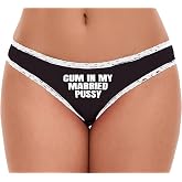 Knaughty Knickers Cum In My Married Pussy Hotwife Vixen Shared Bareback Black and White Bikini Panties Adult Flirty Fun
