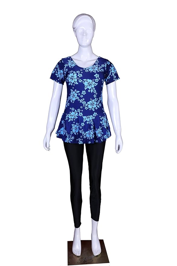 Ladies swimming costume (XXXL) (with sleeves) (Swimwear) (Beachwear) (1 piece swimming costume