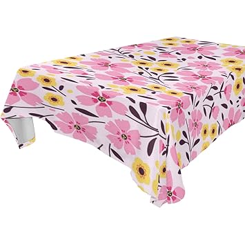 Amazon Com My Little Nest Rectangle Tablecloth Spring Pink Yellow