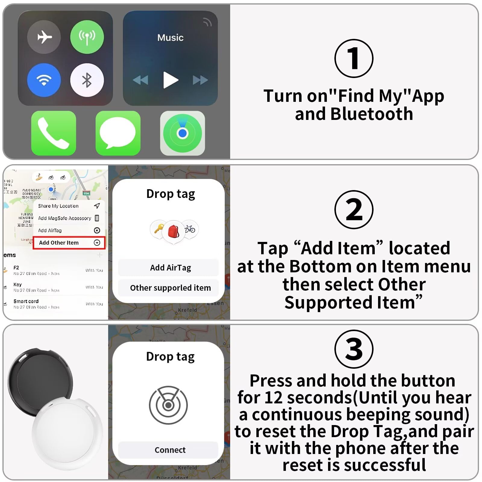 2 Pack GPS Trackers for Vehicles Work with Find My (iOS Only) Real Time Mini Car Item Finder Global Coverage Hidden Car Locator Tracking Device No Monthly Fee or Subscription No SIM Card Required