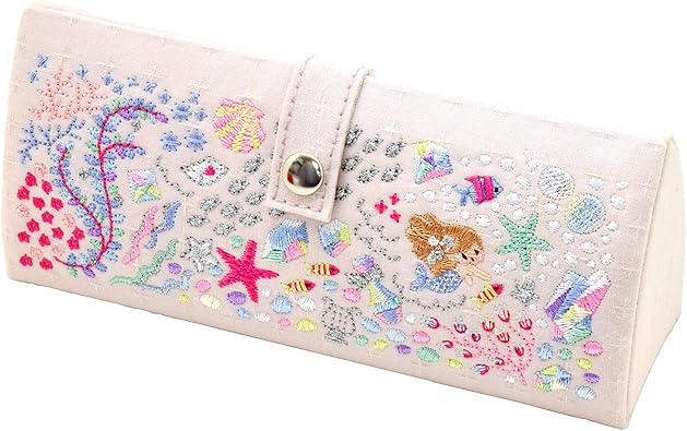 Amazon Co Jp フェアリーメガネケース Fairy めがねケース 眼鏡ケース 刺繍 ハードケース お洒落 おしゃれ かわいい 可愛いプレゼント ギフト 誕生日 敬老の日 クリスマス レディース マーメイド ホーム キッチン