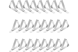 TriPole Tablecloth Clips 24 Pack Stainless Steel Table Cover Clamps Skirt Clips for Home Kitchen Restaurant Picnic Tables