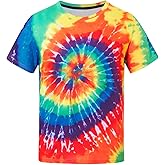 Goodstoworld Men’s Tie-Dye Short Sleeve Colorful T-Shirt