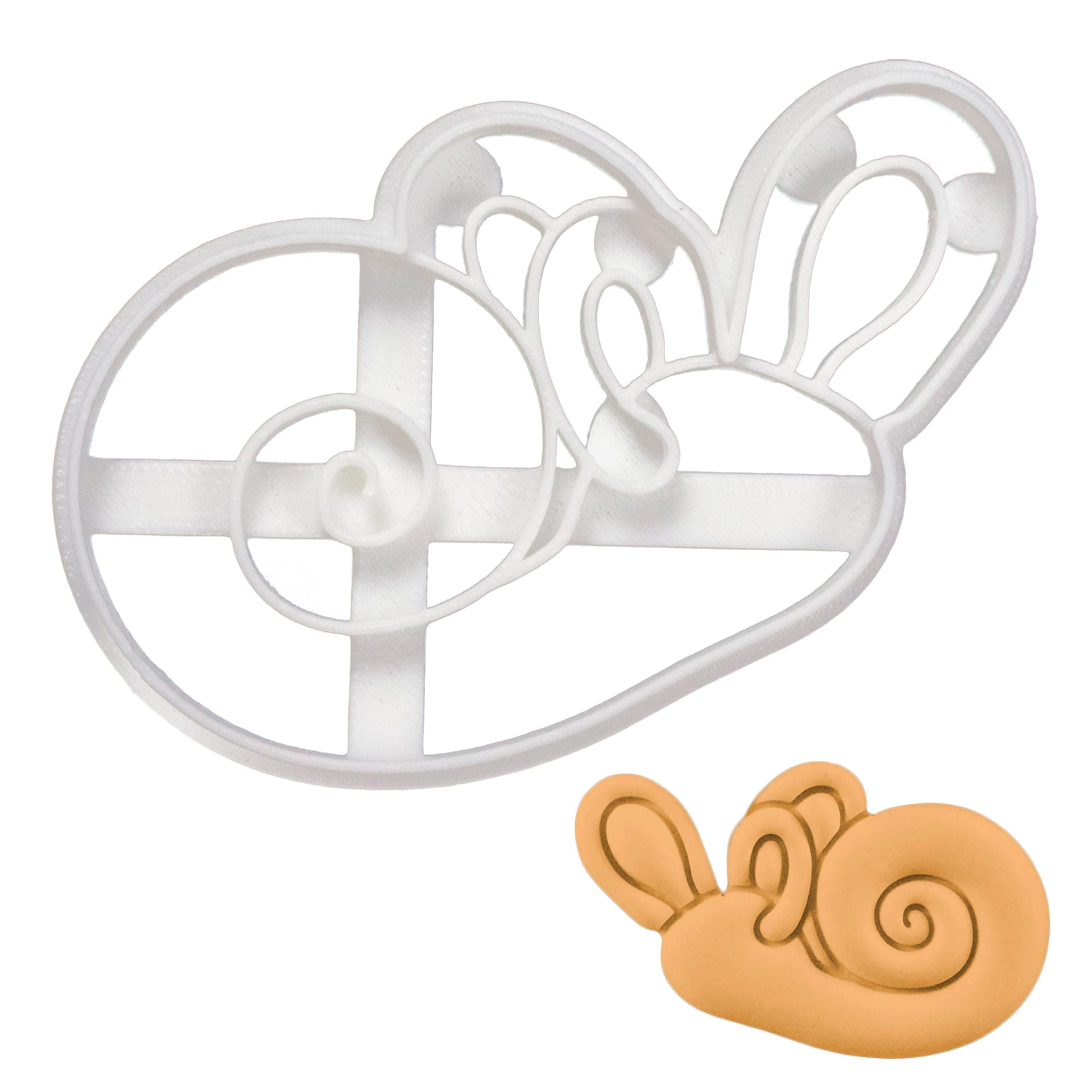 BAKERLOGY Cochlea (Inner Ear) Cookie Cutter - Detailed Biscuit Cutter Design for Baking and Crafts, Ideal on Fondant, Dough, Clay