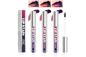FYeang® Peel Off Lip Tint Stain Set 3Pcs, Matte Lip Gloss Stripper, Tattoo Magic Colour Matte Nude Lip Gloss, Long Lasting Wa
