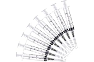ULOVE PRS 20 Pack 5ml Industrial Sterile Syringes with 22Ga 1.2 Inch, Plastic Disposable Syringe for Scientific Labs, Liquids Refilling and Measuring