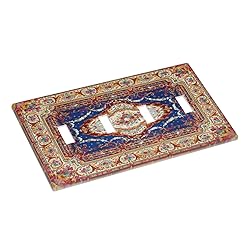 Spshian Vintage Bohemian Blue Red Floral Retro Quad