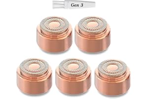 TUOKIY Gen 3 Replacement Heads for New Flawless Facial Hair Remover, Double Ring Floating head for Flawless Generation 3 Shaver, 5 Count
