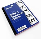 Silvine Cloakroom Raffle Tickets 1-500 Security Numbering Ref CRT500 view 2