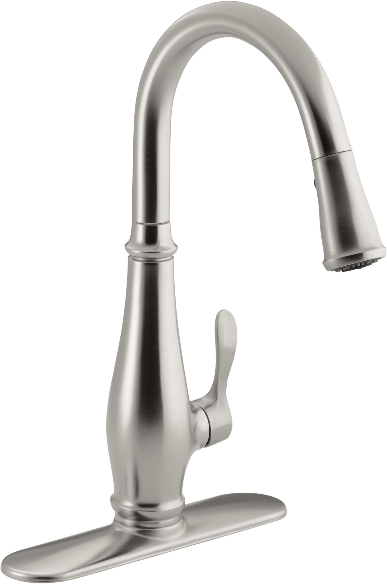 Kohler K-780-VS Cruette Pull-Down Kitchen Faucet, Vibrant Stainless Steel