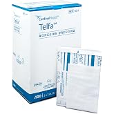 Covidien 6017 Telfa Adhesive Dressing, Sterile 1's in Peel-Back Package, 2" x 3" (Pack of 100)