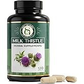 Sownandgrown Milk Thistle 250mg- 120 Capsules | Silymarin Extract | with Glutathione, Zinc & Choline | Liver Cleanse Detox & Repair | Gentle Daily Liver Support Supplement