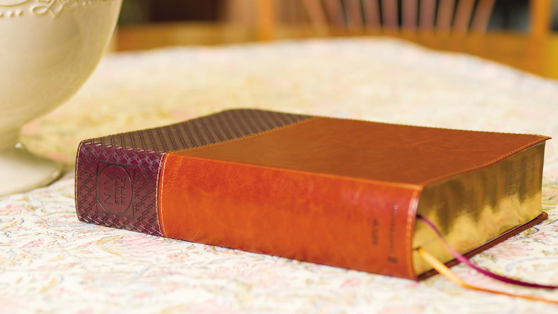 NIV Study Bible, Fully Revised Edition (Study Deeply. Believe Wholeheartedly.), Large Print, Leathersoft, Brown, Red Letter, Comfort Print NIV Study Bible, Fully Revised Edition (Study Deeply. Believe Wholeheartedly.), Large Print, Leathersoft, Brown, Red Letter, Comfort Print Imitation Leather