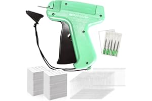 Vmiapxo 2506 Pcs Clothing Tag Machine Kit, Garment Price Tag Attacher, Tagging Gun with 5 Steel Needles 2000 White Barbs Fasteners 500 Clothing Labels for Store Warehouse Boutique