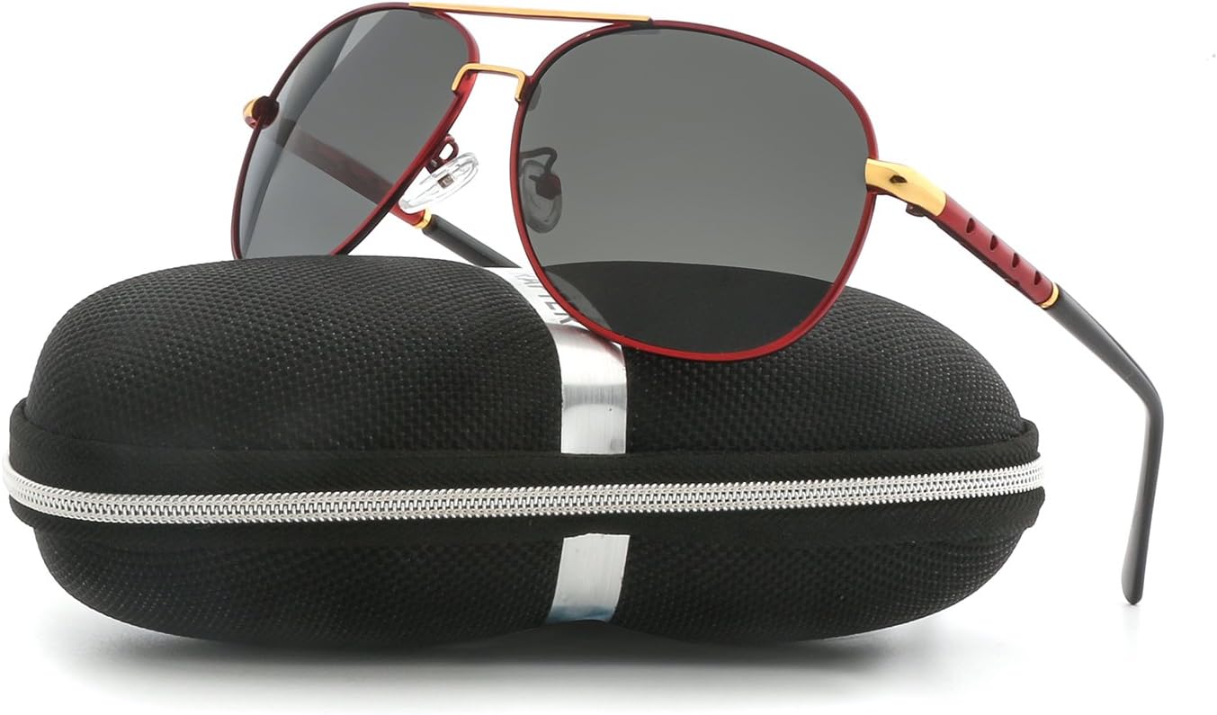 Sunglasses for Men Women Aviator Polarized Unisex Metal Frame UV Driving VOPOLAR