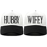 HubbyWifeyGifts Hubby and Wifey Gifts Hats, Bride & Groom Honeymoon Essentials,Mr & Mrs Engagement Gifts for Couples