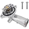 Coolant Thermostat Housing Assembly fit for 2011-2015 Jeep Grand Cherokee 2012-2017 Wrangler 2011-2015 Dodge Durango V6 3.6L Replace 902-852 5184651AF w/2Pcs Screws