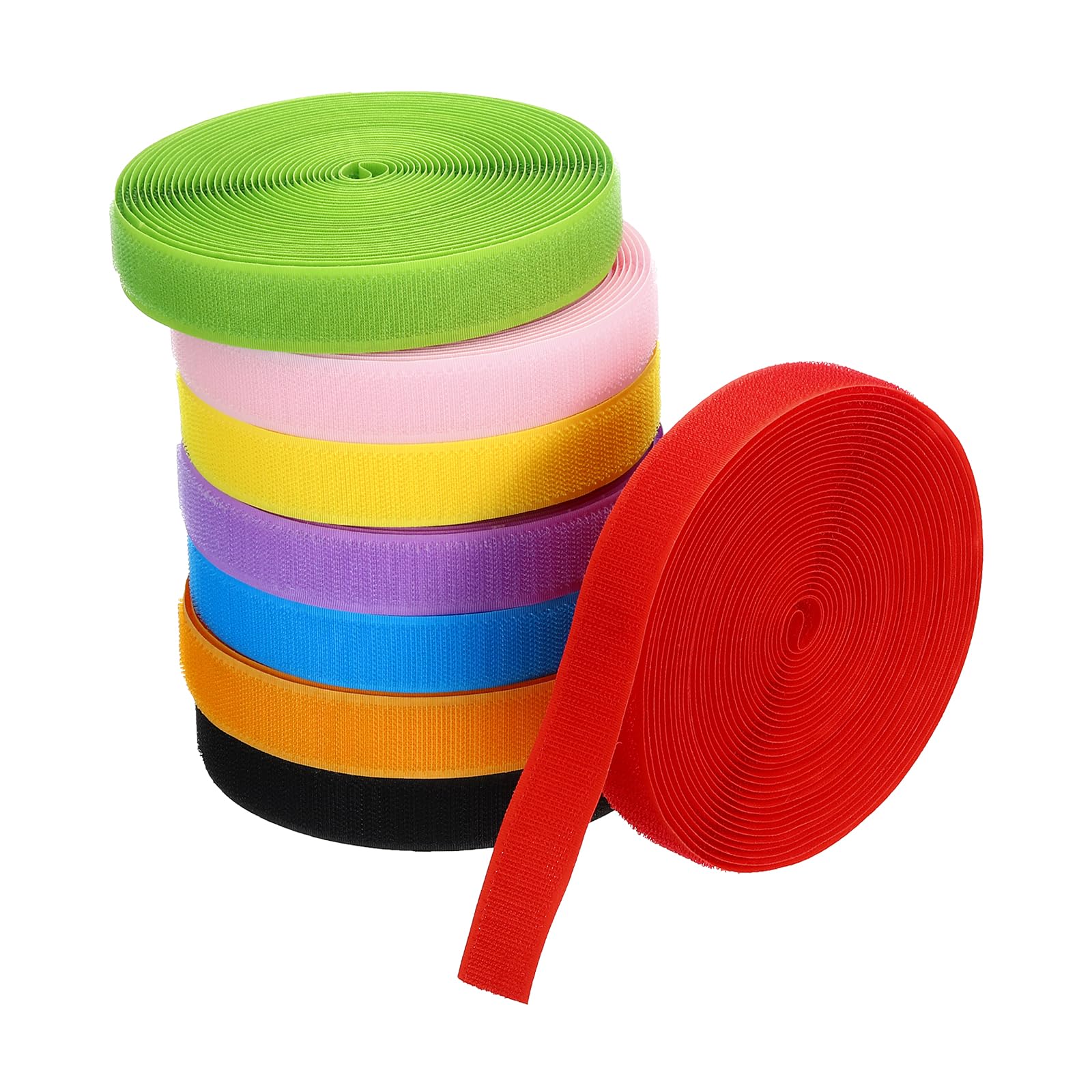 PATIKIL 8 Rolls 210Ft Carpet Marker Strips, Nylon Floor Tape for Areas and Flow Line Up for Classroom, Office, Red/Orange/Yellow/Green/Blue/Purple/Black/Pink
