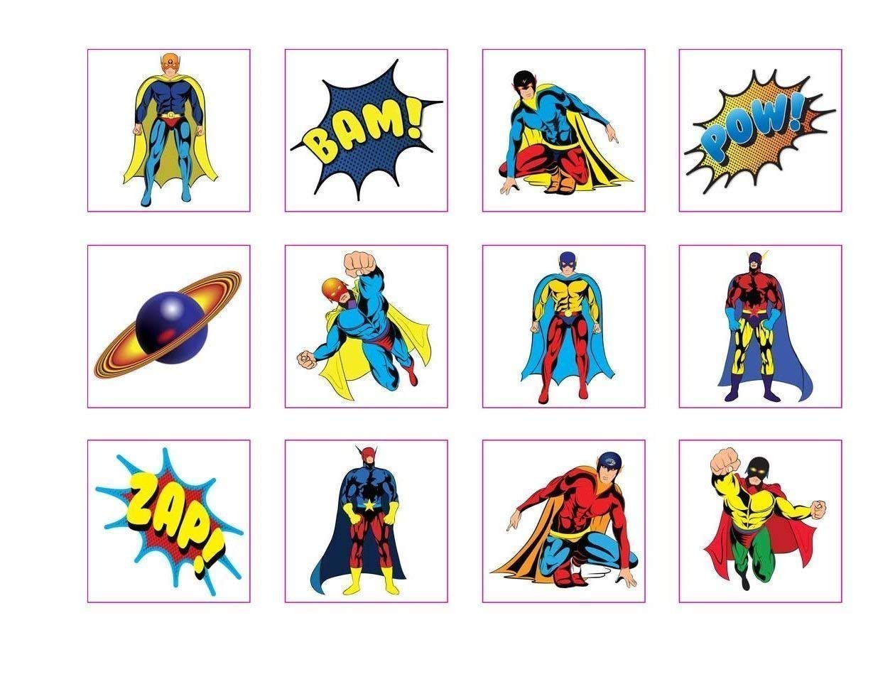 2 x 24 Temporary Super Hero Tattoos