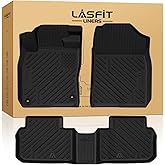 LASFIT Floor Mats for Honda Civic Hybrid Sedan 2025 2026 & Hybrid Hatchback 2025 2026, All Weather TPE Custom Fit Car Floor Liner, 1st & 2nd Row, Black