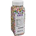 DECOPAC Quins Fancy Sprinkles, 19.5oz, Candy Sprinkles in Handheld Container, Edible Sprinkles For Celebration Cakes, Cupcakes, Cookies - Large Pastel Quins