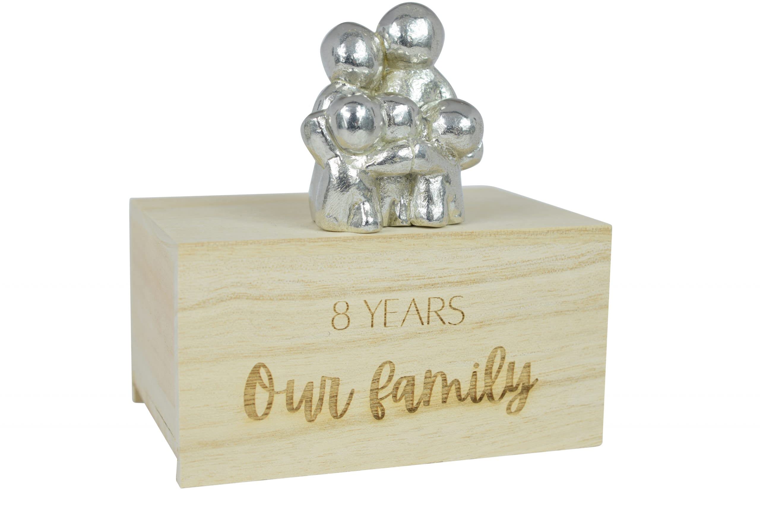 8 Year Anniversary Our Little Hugging Family Choose Amount of Children (3 Children)