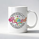 LADOCK Trendy Retirement Mug, Funny Retirement Gifts Ceramic Coffee Mug, Retired Gifts for Women, Officially Retired Not My Problem Anymore Coffee Tea Cups 11 oz