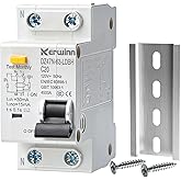 KERWINN Leakage Protection Circuit Breaker,120V AC 20Amp Ground Fault Residual Current Circuit Breaker DIN Rail Mount for Solar ac System(20A)
