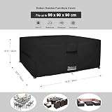 Dokon Square Garden Furniture Cover 90x90x90cm Waterproof Oxford Black view 2