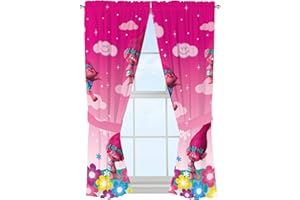 Franco Mfg Trolls Kids Curtain Panel, Set of 2