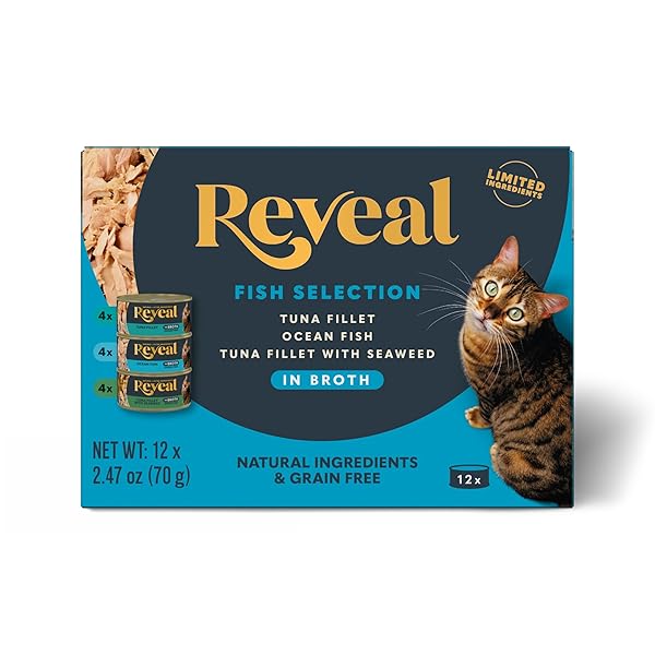 REVEAL NATURAL WET CANNED CAT FOOD, 3-FLAVOR VARIETY...