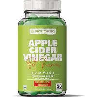 Boldfit BOLDPOPS Apple Cider Vinegar Gummies For Weight Loss - All Natural ACV Gummies for Weight Support and Gut Health…