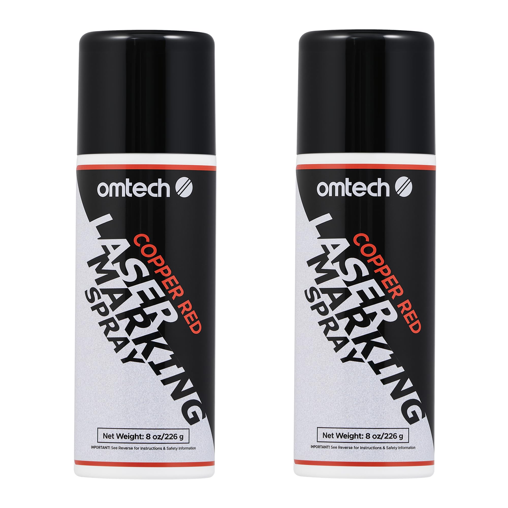 OMTech Laser Marking Spray,2X 8oz Red Laser Marking Spray for CO2 Laser Engravers, Red Spray for Laser Engraving Stainless Steel Image