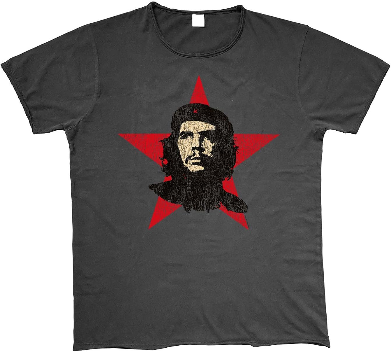 Official Che Guevara Red Star Unisex Charcoal T Shirt Amazon.co.uk Clothing