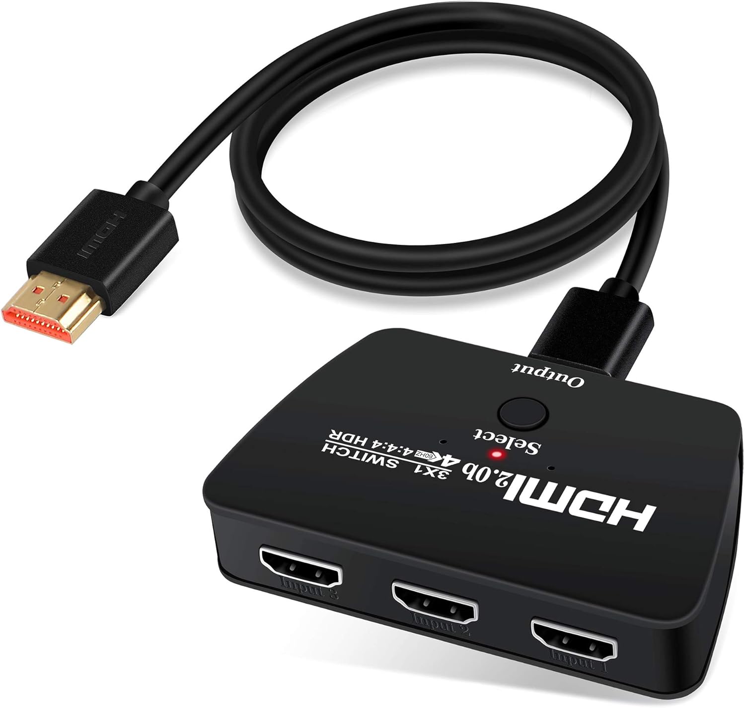 4K@60Hz HDMI Switch,NEWCARE HDMI Switch 3 in 1 Out,3-Port HDMI Switcher Selector,Supports 4K,3D,HDCP2.2,HDMI2.0,HDR,for Fire Stick 4K,HDTV, PS4, Game Consoles, PC and More.: Home Audio & Theater