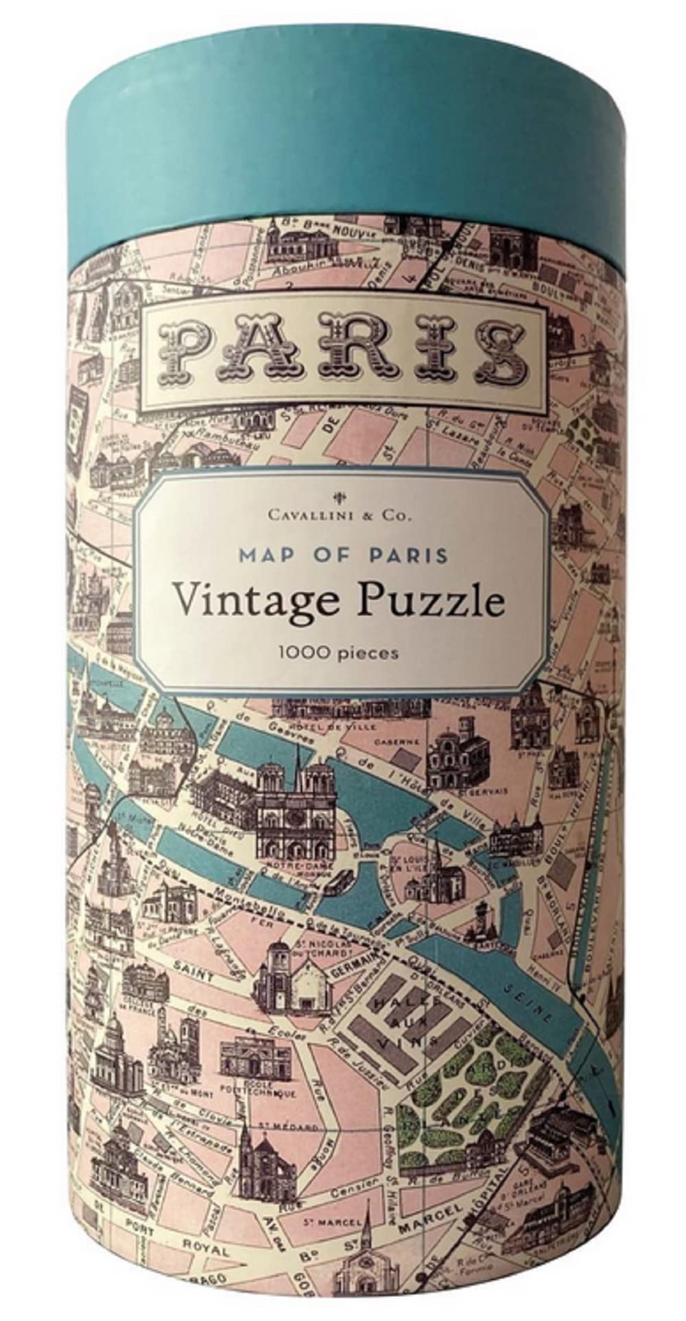 Cavallini, Vintage Puzzle 1000 pieces - Plan de Paris (pzl/parmap)