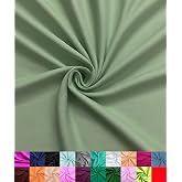 Barcelonetta | Poly Cotton Fabric for Sewing | Broadcloth Fabric | by the Yard | 60" Wide Roll | Lightweight, Breathable | Lining, Home Textile, Skirts, Tote Bags (Sage, 2 Yard)