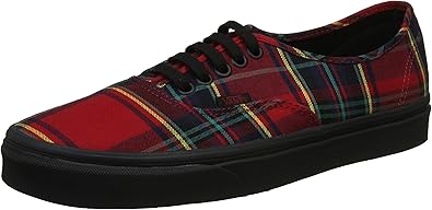 red plaid vans sneakers