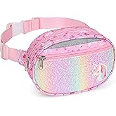 Brainybees Belt Bags Kids Fanny Pack Cute Belt Bag for Girls Crossbody Purse Personalized Waist Packs 5 Year Old Girl Gifts (Pink Unicorn)