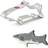 Ann Clark Shark Cookie Cutter Extra Large 6" Made in USA | Perfect Size and Shape, America&rsquo;s Largest Cookie Cutter Maker, Food-Safe American Steel