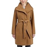 Michael Kors womens Faux Wool Wrap Coat With Belt, Long Winter Coats for Women