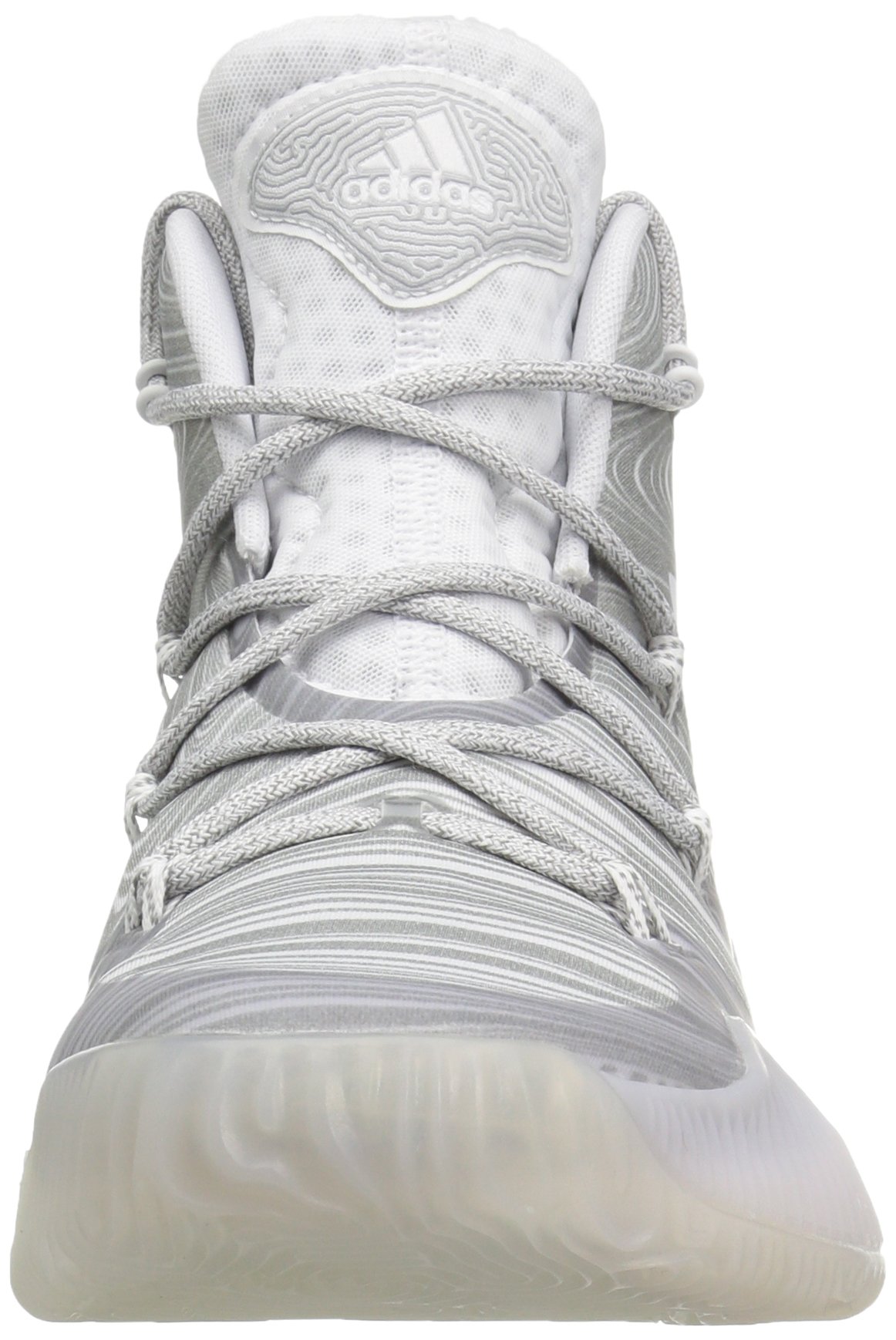 Adidas Men's Crazy Explosive Basketball Shoes, White/MGH Solid Grey